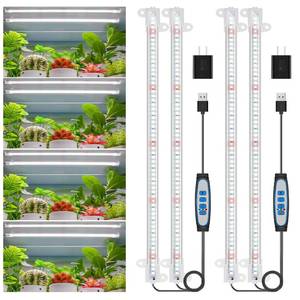 lot 17126 image: Wiaxulay LED Grow Light Strips, 6000K Full Spectrum Sunlike Growing Lamp with 61216H Timer, 5 Dimmable Levels for Hydroponics, Succulent, Plant Shelf, 2 Pack