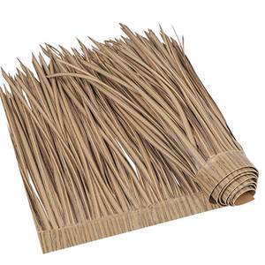 lot 17142 image: SEKKVY Tiki Hut Grass Roof, Mexican Style Palm Thatch Rolls, Artificial Palapa Thatch Roofing for Tiki Bar, Duck Blind Grass for Garden Umbrella Luau Party Decoration (Gray, 16 x 118in)in