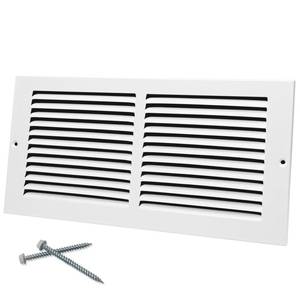 lot 17145 image: Howeall 14W x 6inH Duct Opening Size Steel Return Air Grille, Air Return Vent Cover for Ceiling and Sidewall - HVAC Air Vent Covers - Outer Dimensions 15.75inW x 7.75inHin