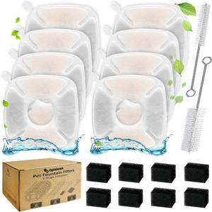 lot 18219 image: OPISICEN 18 Pcs Cat Fountain Filters Replacement Compatible with VEKEN 95oz2.8L, 67oz2L, 135oz4L Pet Fountain