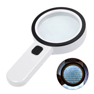 lot 18229 image: AIXPI Magnifying Glass with Light, Double-Layer Glass Lens Handheld Large Magnifying Glass 12 LED Lighted Magnifier for Seniors Reading, Coins, Jewelry, Close Working