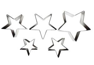 lot 18230 image: 5 PCS Set Stainless Steel Fondant Cake Mold Cookie Cutters (Star)