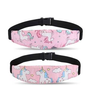 lot 18266 image: Baby Carseat Head Support,Car seat Straps Pillow Support Ban,Stroller Neck Relief Strap Headrest,Slumber Sling Sleep Positioner for Toddler Infants Child Children Kids(Pink Unicorn -2 Pack)