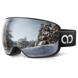 lot 18279 image: Lamicall Ski Goggles with Ultra HD Lens - 100percent UV Protection, 3X Anti-Fog and OTG Design, for Men and Women, Gifts for Skiing, Snowboarding, Snowmobile