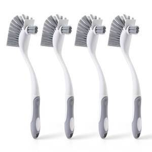 lot 19442 image: 3-Pack Heavy-Duty Dish Scrub Brushes with Stiff Non-Scratch Bristles and Long Handle - Multi-Purpose Kitchen Cleaning Brushes for Pots, Pans, Bottles, Deep Cleaning