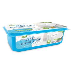 lot 19444 image: AIR U Wet Pads Refill for Swiffer Sweeper Wet Mopping Cloth, Unscented Disposable Floor Cleaning Wipes, 30 Count