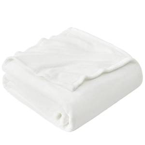 lot 19453 image: Hansleep Fleece Queen Blanket for Bed Fleece Super Soft White Queen Flannel Fuzzy Plush Cozy Blanket for All Seasons, White, Queen 90x90 Inches