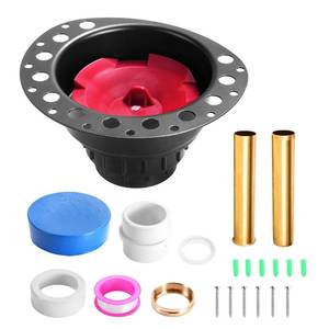 lot 19475 image: Freestanding Tub Drain Rough-in Kit, Bathtub Drain Kit with PVC Adapter and Brass Tail Pipes, Compatible with Free Standing Bathtubs, Copper Bathtub and Floor Mounted Bathtub