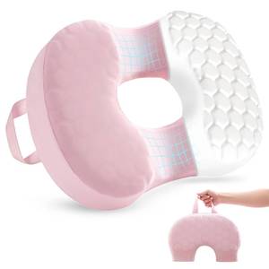 lot 19524 image: Sino Salected Portable Donut Pillow, Doughnut Pillow for Tailbone Pain, Non-Slip Removable Cover, Hemorrhoid Cushion for Postpartum  Sciatica, Memory Foam Seat Cushion, Pink