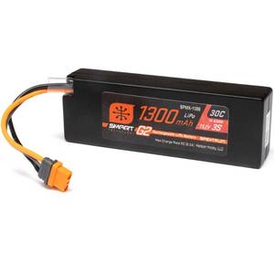 lot 20451 image: Spektrum Accessories 11.1V 1300mAh 3S 30C Smart G2 LiPo Battery IC2 Connector, SPMX-1089