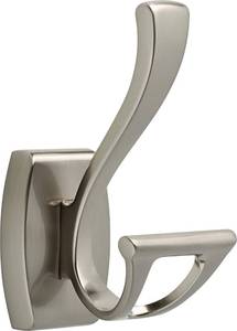 lot 20465 image: DELTA Dansant Towel Hook, Robe Hook Satin Nickel Towel Holder for Bathroom, Bathroom Accessories, 135241 2.4 x 2.9 x 4.8 Inches