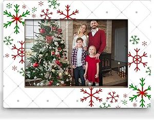 lot 6420 image: Holiday Snowflake Picture Frame - 4x6