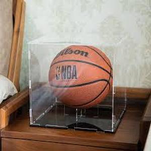 lot 11198 image: Clear Acrylic Display Case Box For Basketball