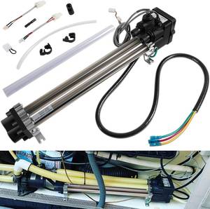 lot 131247 image: Retails for $138 Camoo 26-C3160-2S Double-Barrel Low-Flow Heater Assembly 4.0KW for WatkinsHot SpringTiger RiverHot SpotCalderaLaing tri-Bend Heater, 1.04.0KW 120240 Volt, Replace C3160-2S, 73039, 73791, Black