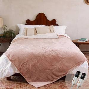 lot 231340 image: GOTCOZY Heated Blanket - Queen Size Electric Blanket with Dual Controller, 6 Heating Levels & 10 Hour Auto Off, ETL Certified (84x90 Inch Rose Dust)