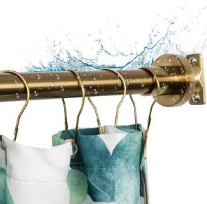 lot 231348 image: Artiwell Heavy Duty Shower Rod, Adjustable Shower Curtain Rod, Expandable 47-84 Inch, Permanent Mount Shower Rod, Never Rust Stainless Steel for Window Curtain and Closet, Champagne Bronze