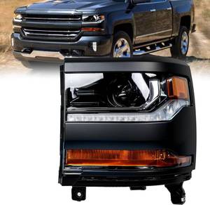 lot 231361 image: Retails for $180 HIDXenon Headlight Assembly Compatible With 2016 2017 2018 Chevy Silverado 1500 Headlamp Black Housing Replacement 84388631 Head Light Left Driver Side