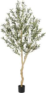 lot 231369 image: Realead 6ft Faux Olive Tree, Tall Olive Tree Plants, Fake Potted Olive Silk Tree, Artificial Olive Trees for Modern Home Office Living Room Floor Decor Indoor