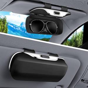 lot 231386 image: Sunglass Holder for Car Visor Clip, Car Accessories Visor Glasses Holder, Vehicle Visor Accessories Sunglass Holder, Car Sunglass Holder Suitable for Truck and Sedan to Place Sunglass (Black)