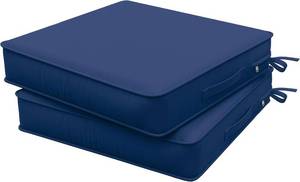 lot 331083 image: Outdoor Chair Cushions Patio Funiture Chair Seat Cushion 19 L X 19 W X 4 H Waterproof & Fade Resistant Square Sofa Couch Chair Pads with Non-Slip Bottom &Handle & Adjustable Straps Set of 2