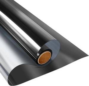 lot 331089 image: KESPEN Window Privacy Film One Way Reflective Daytime Privacy Heat Blocking Anti UV Mirror Window Tint for Home and Office, Black-Silver, 31.5 Inch X 6.5 Feet
