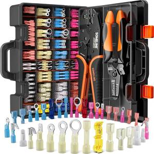 lot 431255 image: SOMELINE Crimping Tool Kit for Heat Shrink Connectors, AWG 22-10 with 36 Size Marine Grade Heat Shrink Wire Connectors, Crimping Tool for Nylon,and Sealed Terminals UL Listed Connectors