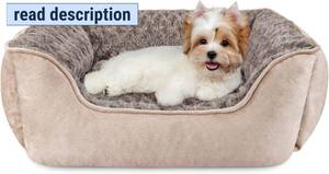 lot 131232 image: JOEJOY Rectangle Dog Bed for Large Medium Small Dogs - Washable Orthopedic Sofa Bed, Soft Breathable Puppy & Pet Cuddler, Durable Calming Dog Bed with Anti-Slip Bottom, Multiple Sizes, Beige