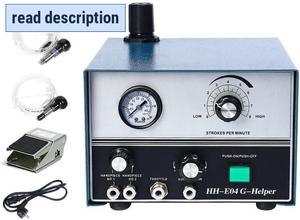 lot 131239 image: Retails for $290 Dual Head Pneumatic Jewelry Engraver Machine for Jewelry Crafts, 0-8000 RPM Adjustable Pneumatic Miniature Engraving Machine, Manual Engraving Machine for Jewelry Crafts and Wrought Iron HH-E04
