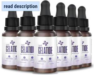 lot 331102 image: GELATIDE Liquid Drops with Botanical Extracts   Natural Formula with Maca, Grape Seed Extract, Chromium & Herbal Blend   Non-GMO, Stimulant-Free   Made in USA   2 fl oz, 60 Serving, 6 Month Supply