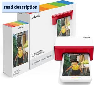 lot 431240 image: Retails for $169 Polaroid Hi-Print Bluetooth 4x6 Photo Printer  Photo Paper Bundle (80 Sheets Included) (6552)