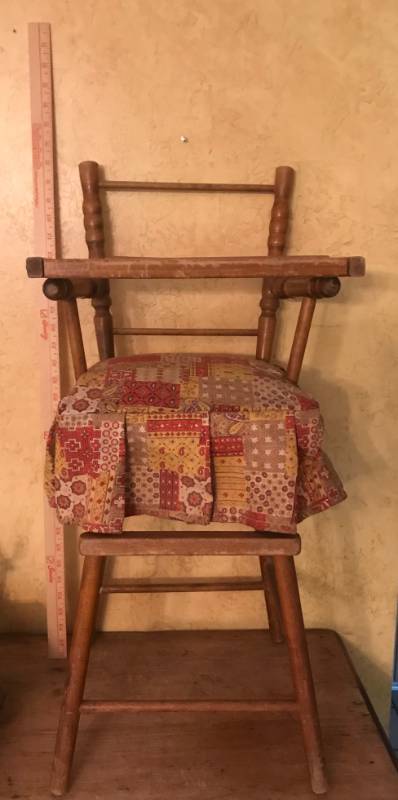 lot 2352 image: Antique childrens highchair