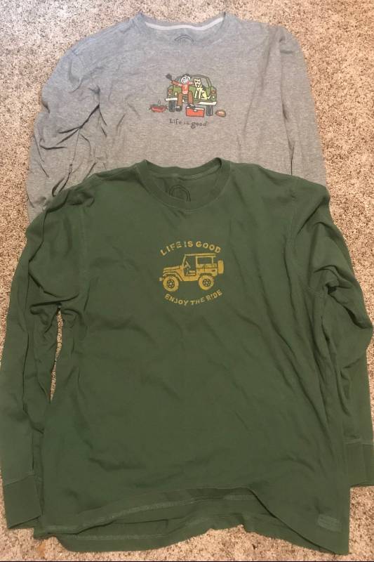lot 2355 image: Life is Good Long Sleeve T-shirts-Large