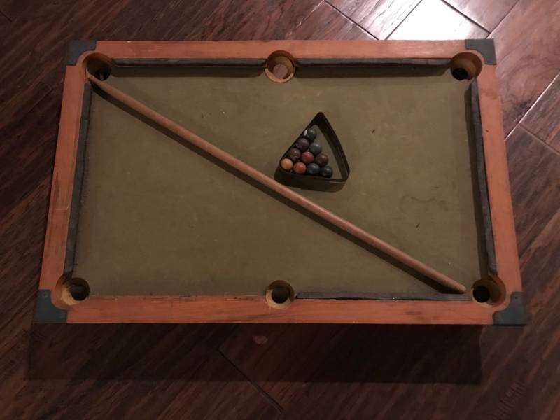 lot 2370 image: Miniature Pool Table--great for dcor
