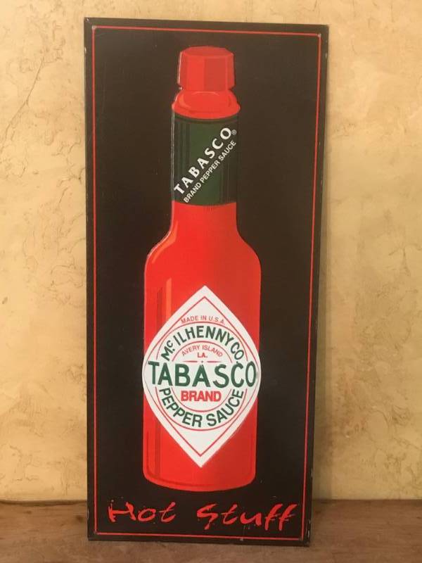lot 2443 image: Tabasco Sauce Tin Sign