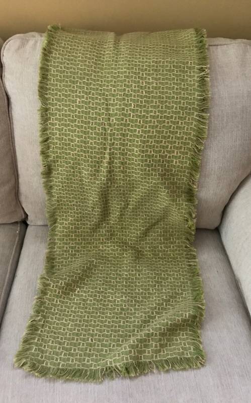 lot 2455 image: Green weaved runner