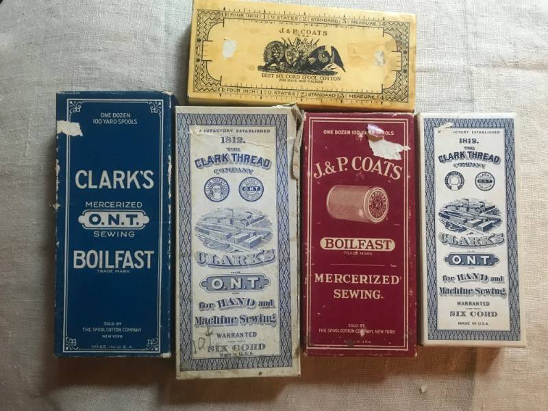lot 2477 image: Set of Vintage sewing thread boxes