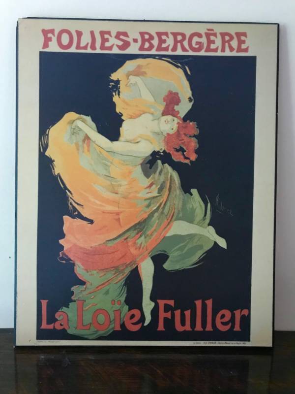 lot 2533 image: Folies-Bergere dancing lady Vintage Poster on Wood