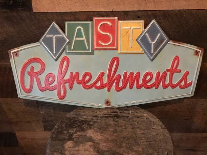 lot 2578 image: Tasty Tin Sign