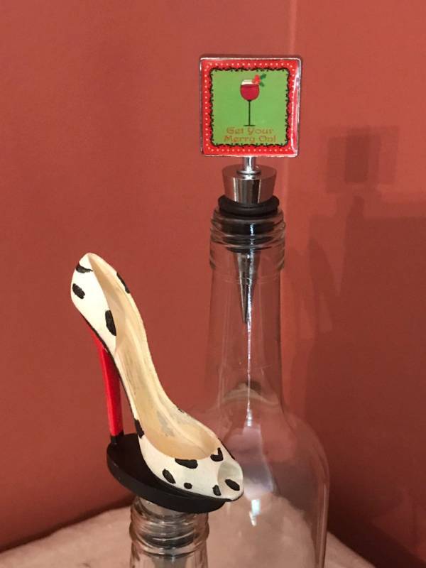 lot 2580 image: Fun Wine bottle toppers