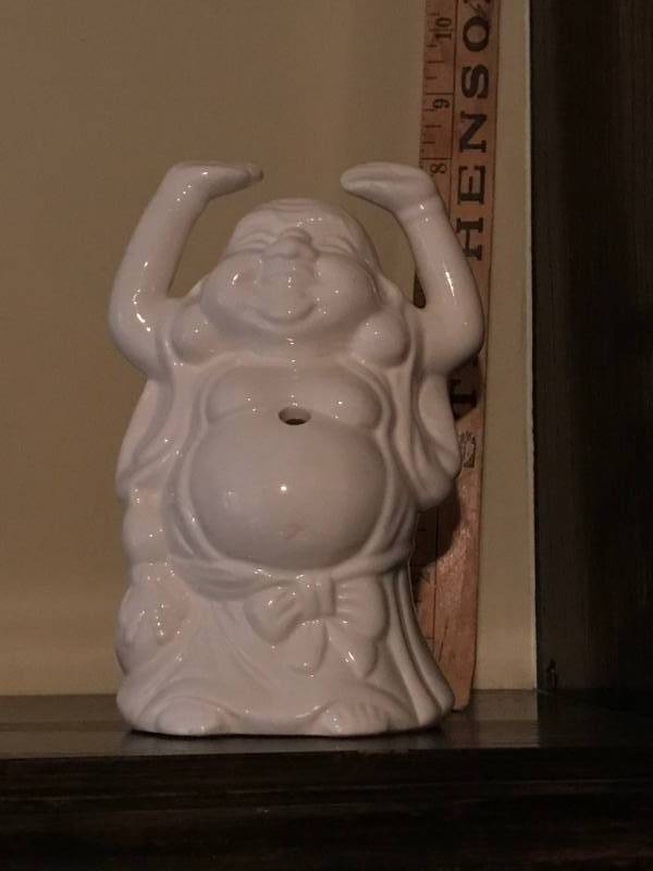 lot 2612 image: Ceramic Buddha Candle Holder