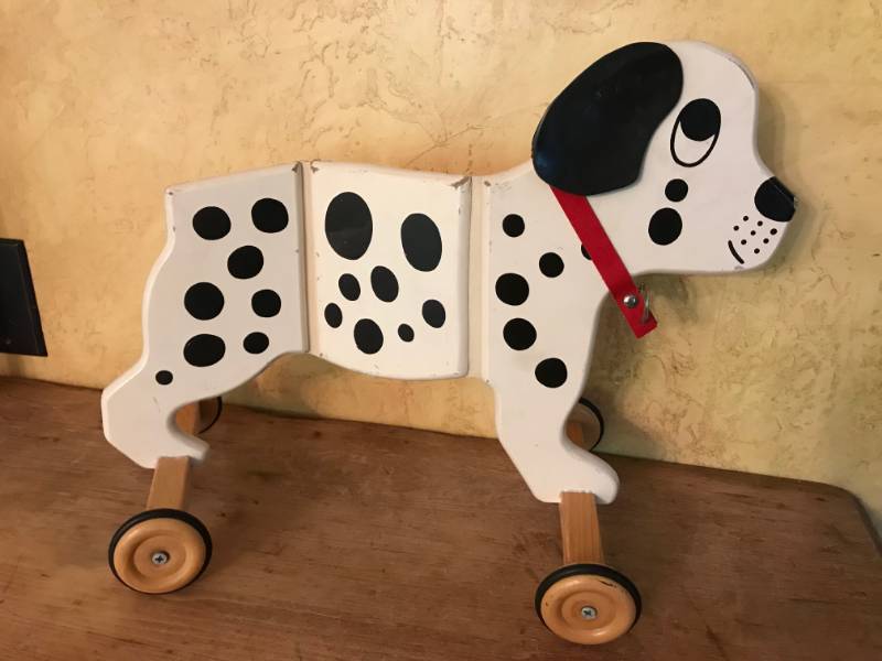 lot 2623 image: Vintage Dalmatian on Wheels