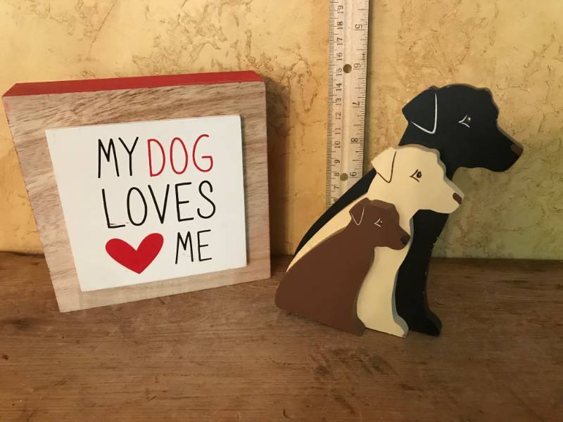 lot 2627 image: Wood Labs and My Dog Loves Me