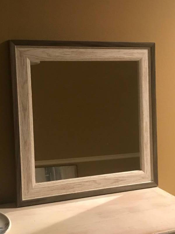lot 2689 image: Wood (distressed) frame Mirror