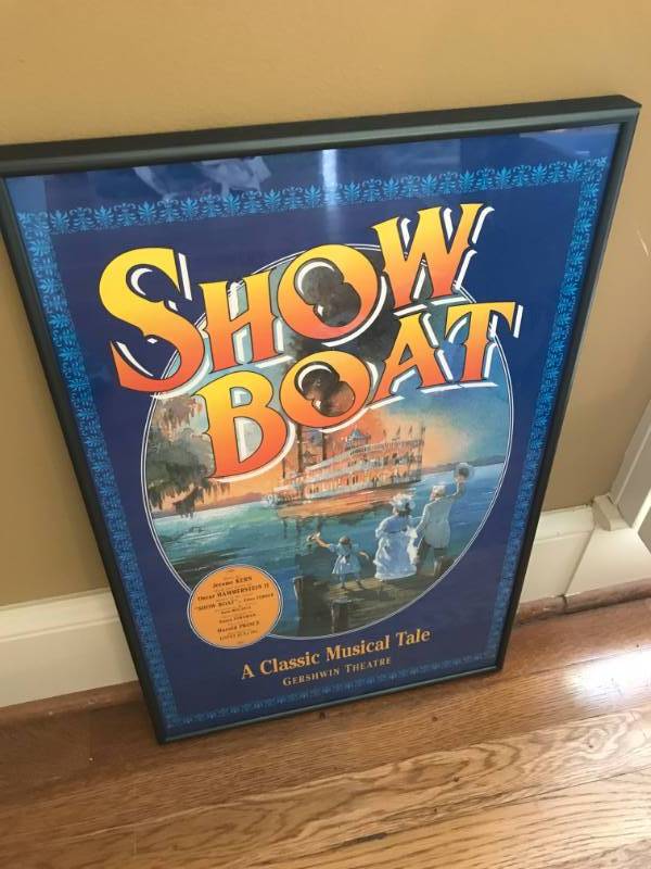 lot 2751 image: Show Boat Musical Poster--framed 14 x 22 12