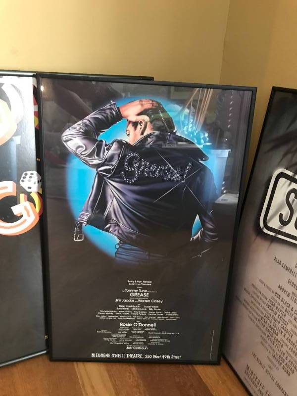 lot 2754 image: Grease Musical Poster--framed 14 x 22 12