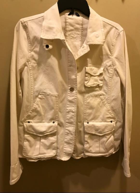 lot 2768 image: Ivory canvas J Crew Jacket-Large