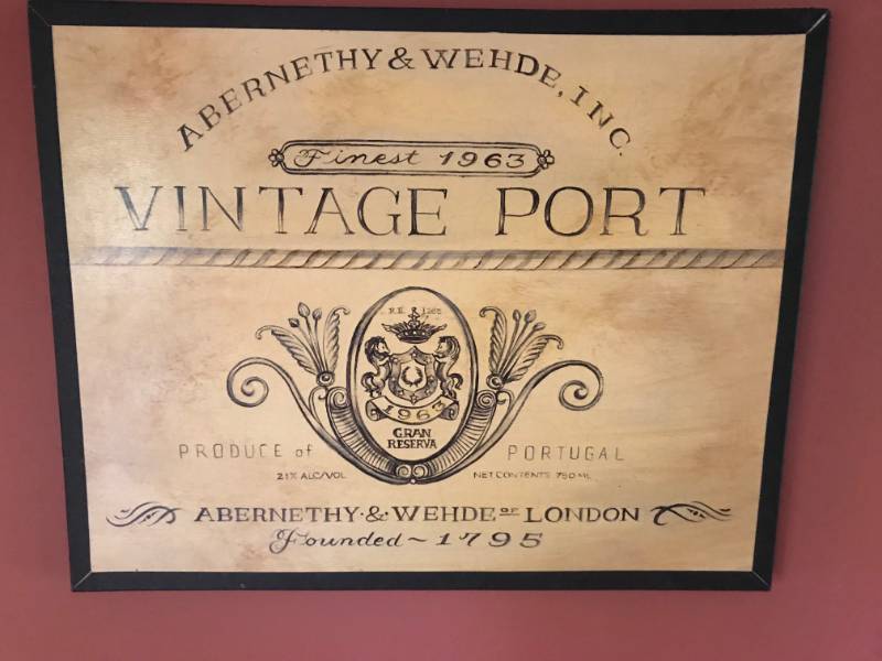 lot 2796 image: Vintage Port canvas wrapped wall dcor