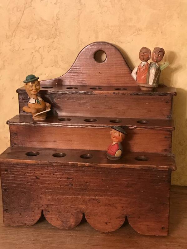 lot 2831 image: Wood Stand for corks or other uses (vintage wine stoppers listed separately)