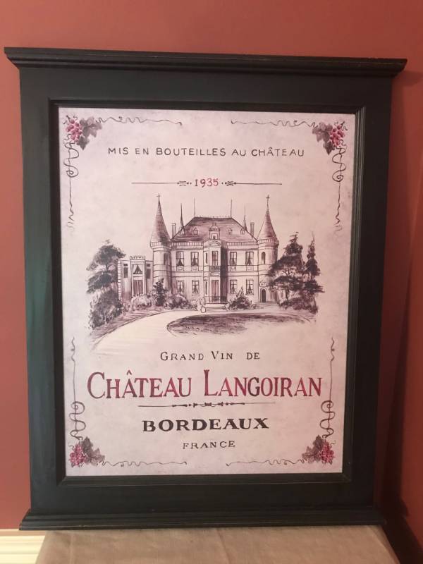 lot 2836 image: Chateau Langoiran Bordeaux France Wood Wall Dcor
