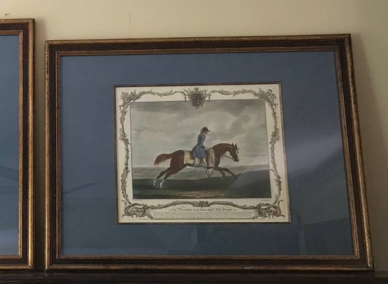 lot 2846 image: Old Partner-Framed Arabian Horse Wall Dcor